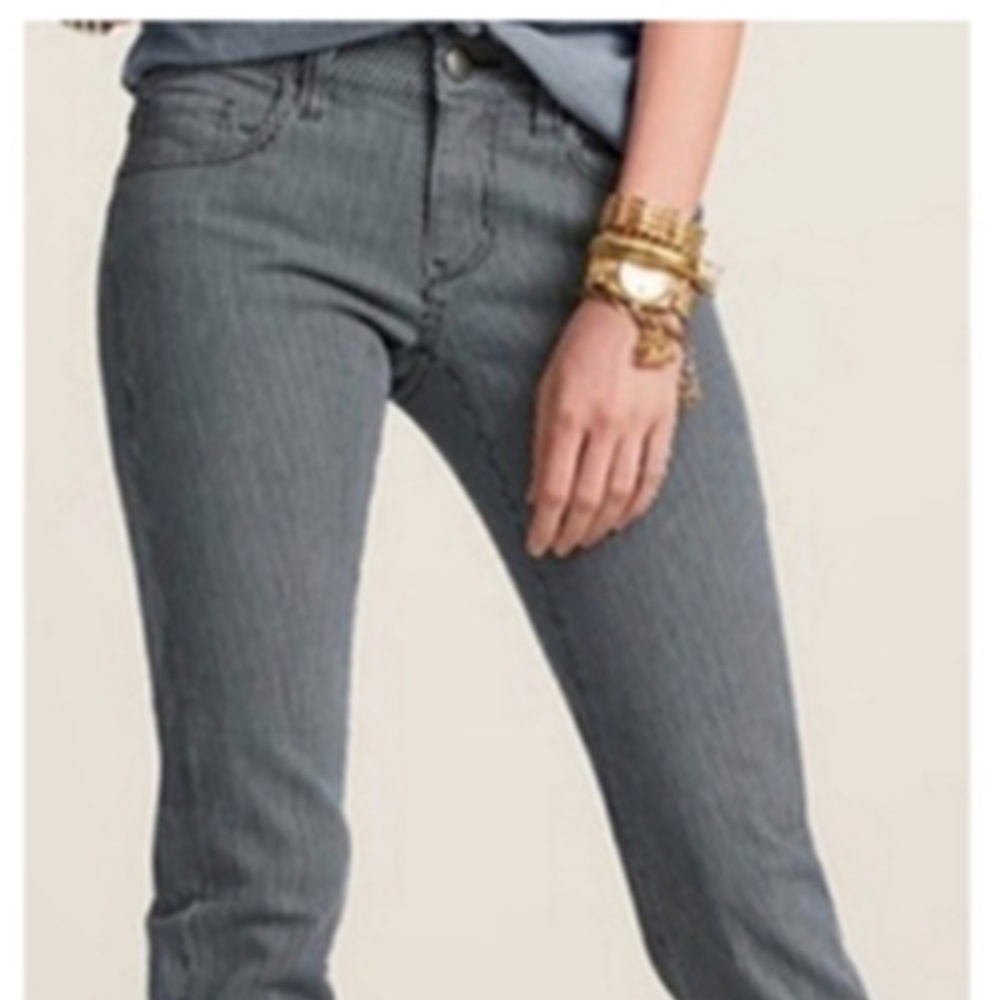 CAbi Johnny Striped Railroad Crop Capri